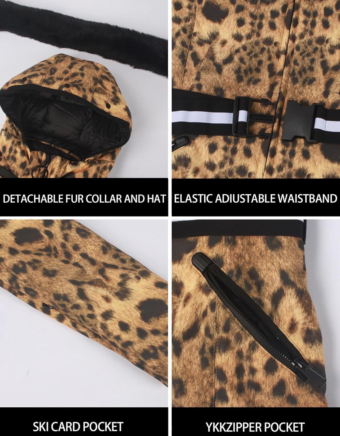 Women's Ski Jacket Snowboard Warm Winter Short Slim Snow Coat Jacket