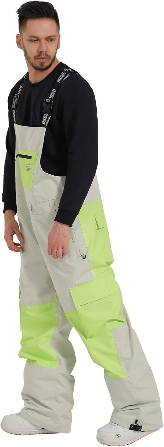 Women Men Ski Bibs Snowboard Pants Snow Bibs