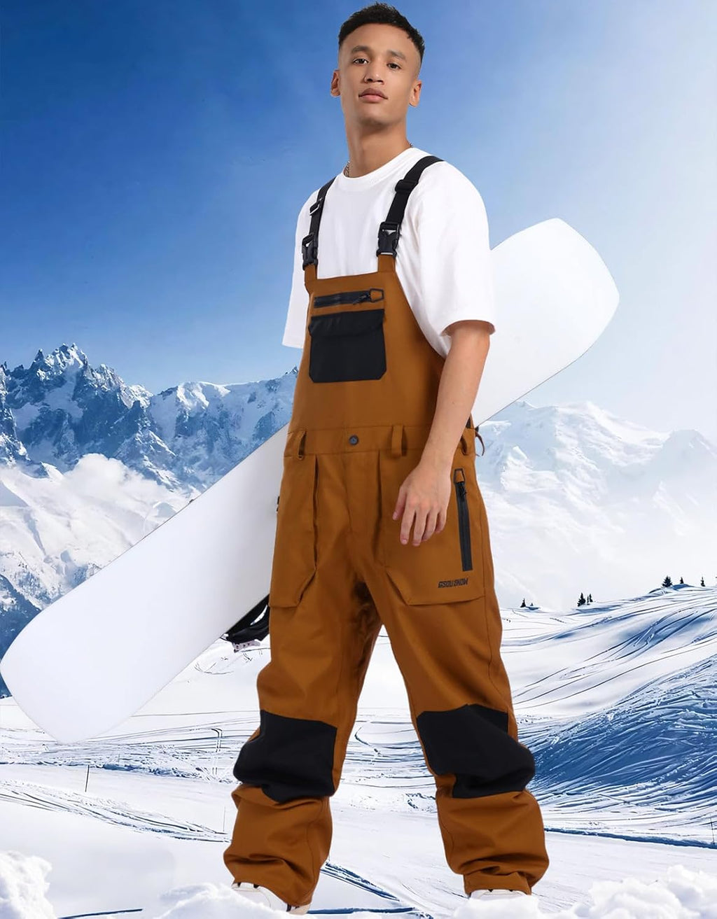 Women Men Ski Bibs Snowboard Pants Snow Bibs
