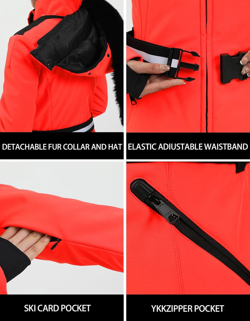 Women's Ski Jacket Snowboard Warm Winter Short Slim Snow Coat Jacket