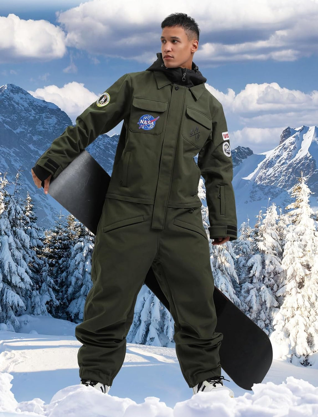 Ski Suits Women Men One Piece Snow Suits Waterproof Windproof Men Snowsuit Insulated Ski Jumpsuit