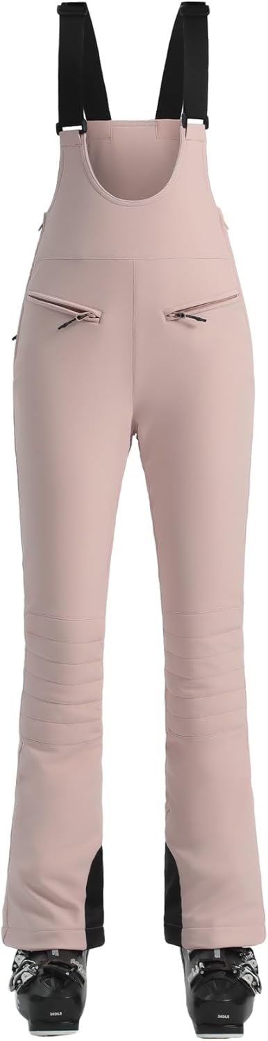 Women’s Slim Fit Insulated Ski Bib Snow Pants Waterproof Warm