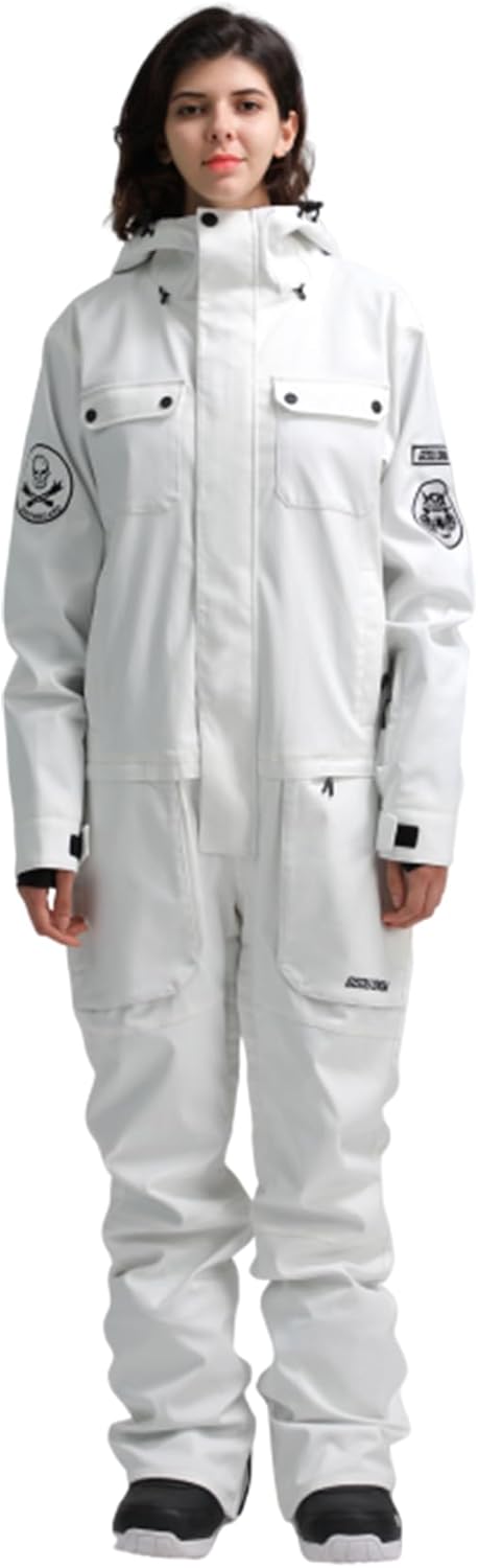 Ski Suits Women Men One Piece Snow Suits Waterproof Windproof Men Snowsuit Insulated Ski Jumpsuit