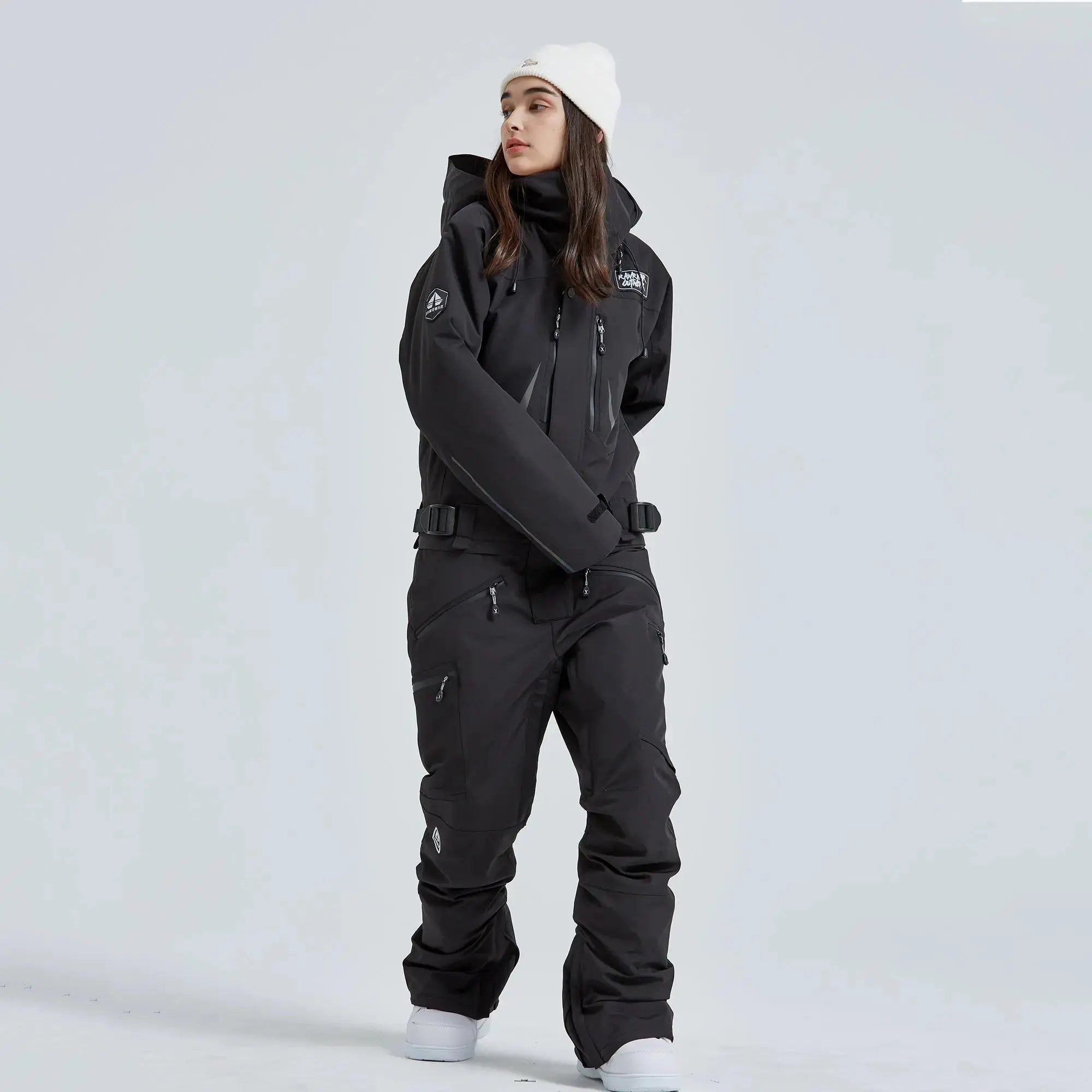 Women’s One Piece Hooded Ski Suit Winter Snowsuit Jumpsuit