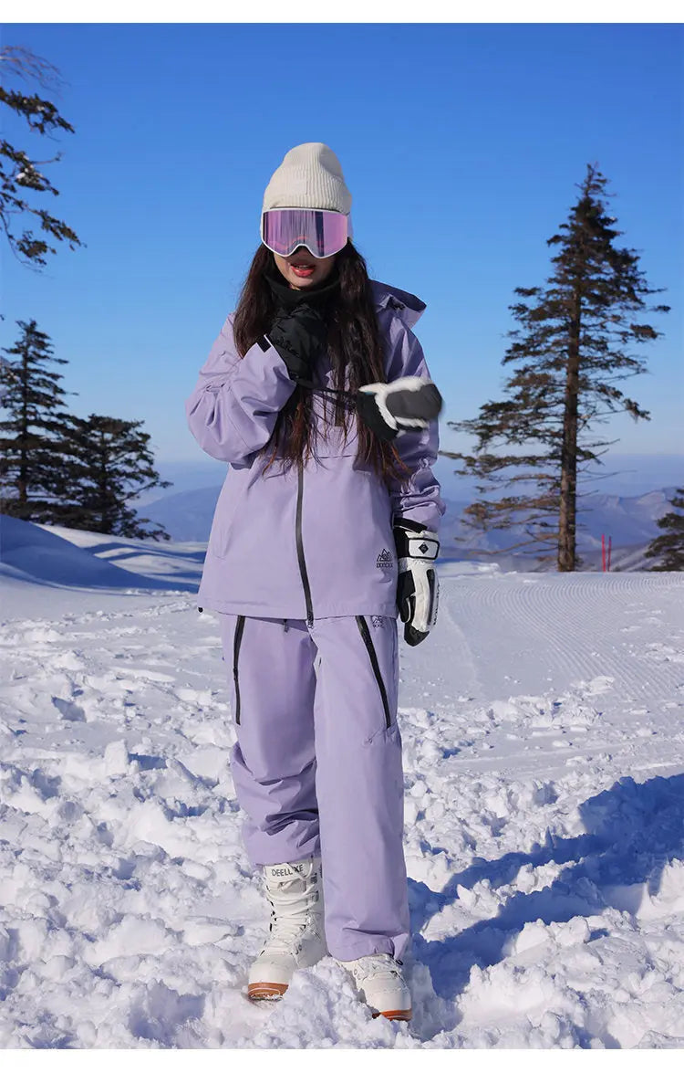 Plus Size Adult Snowboard Ski Jacket Pants Set