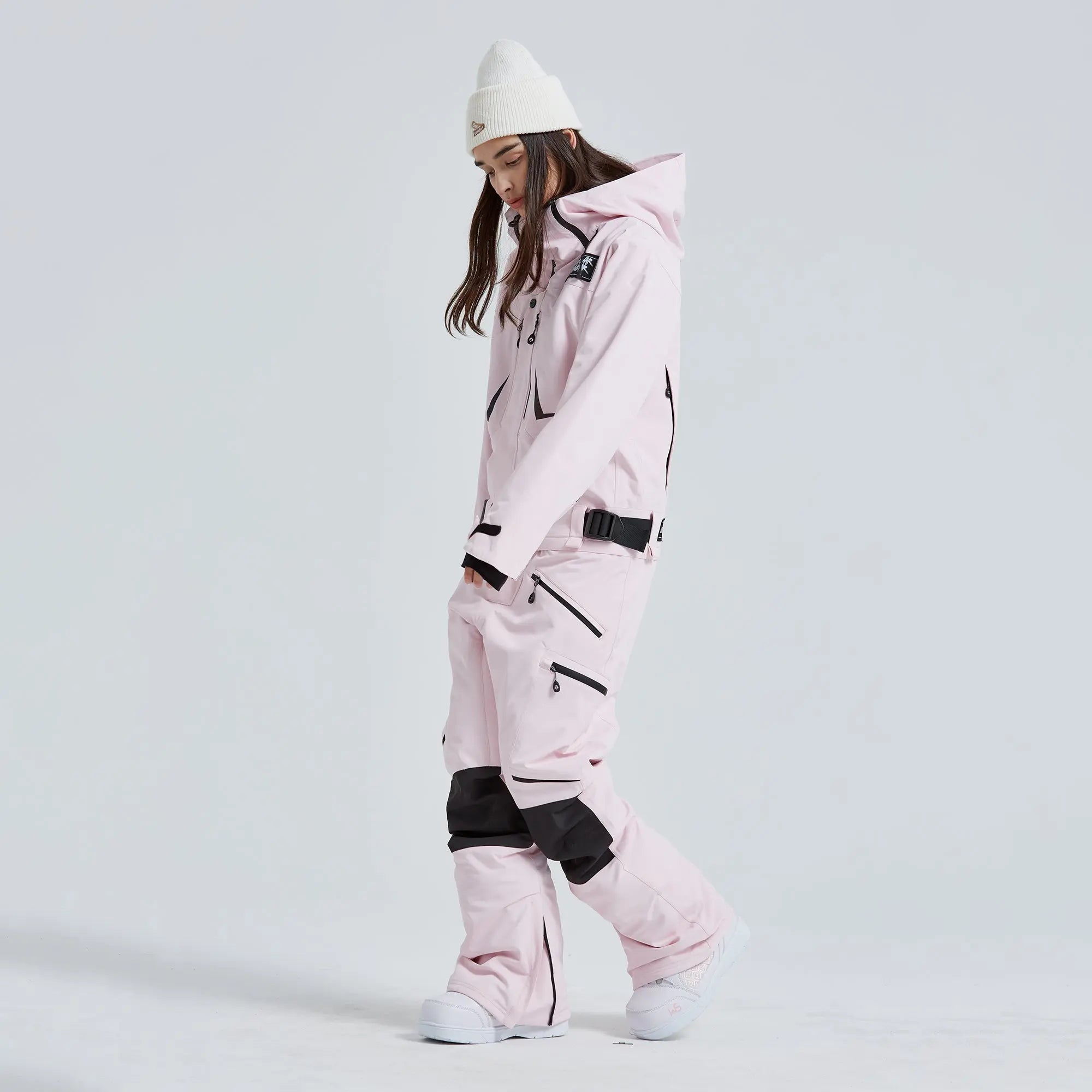 Women’s One Piece Hooded Ski Suit Winter Snowsuit Jumpsuit