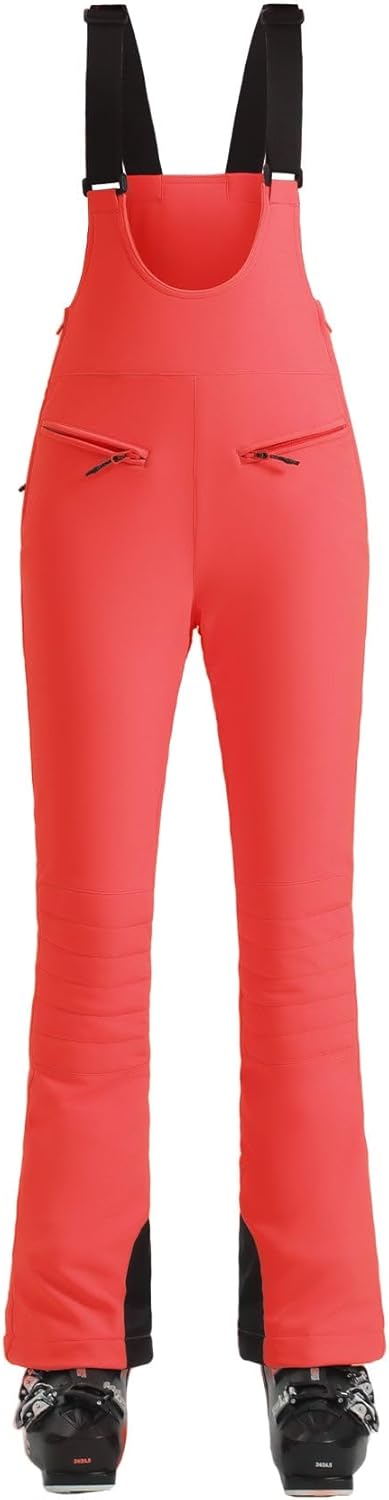 Women’s Slim Fit Insulated Ski Bib Snow Pants Waterproof Warm