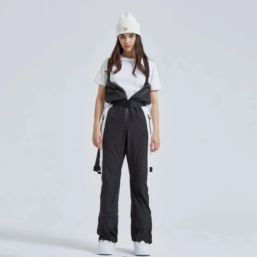 Women’s High Neck Hooded One Piece Ski Suit for Winter Sports