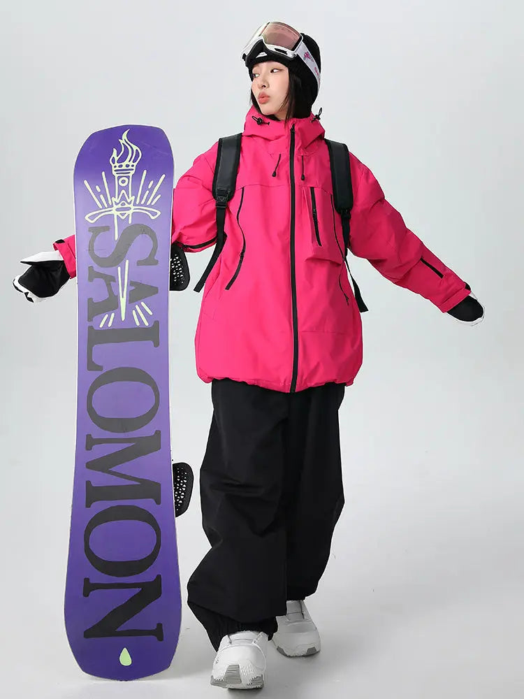 Combinaison de ski freestyle unisexe baggy une pièce
