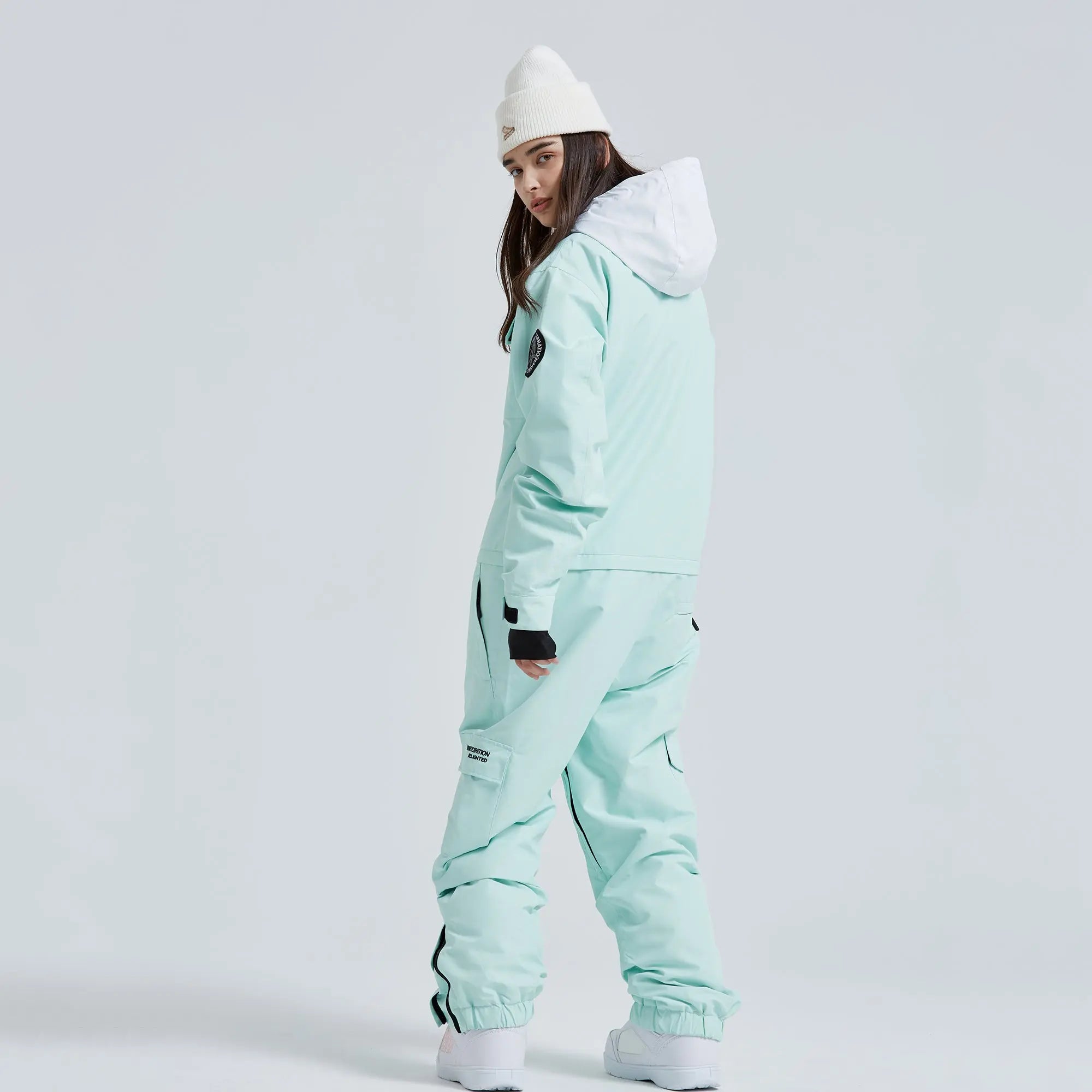 Adult One Piece Ski Suits Waterproof Winter Snowsuits