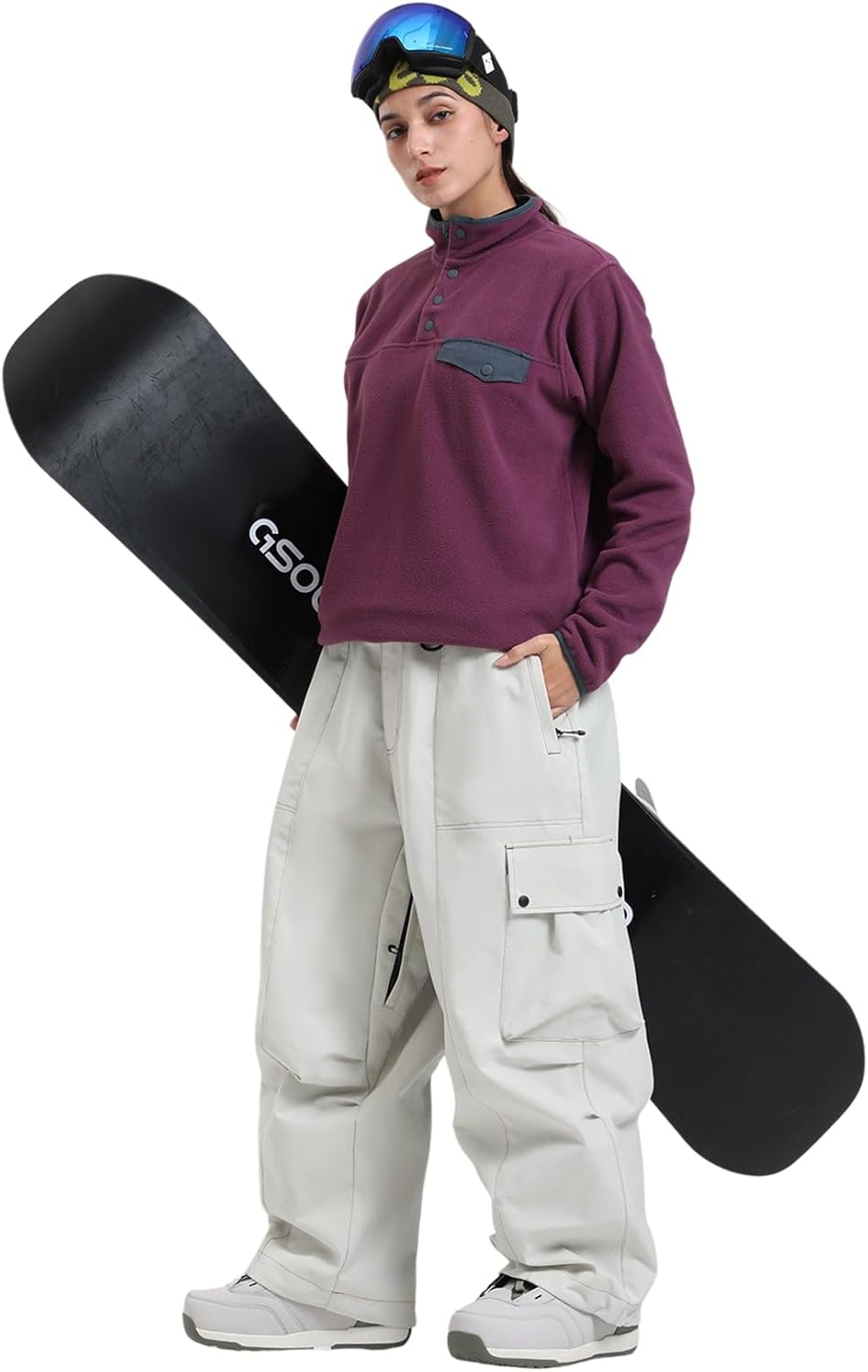Womens Mens Snowboard Pants Super Baggy Ski Snow Pants