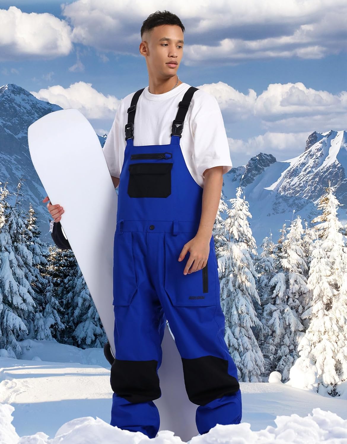 Women Men Ski Bibs Snowboard Pants Snow Bibs