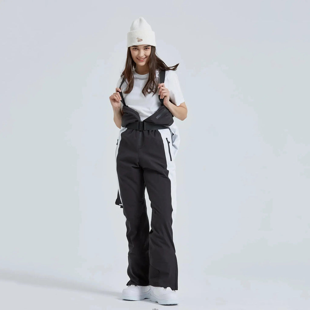 Women’s High Neck Hooded One Piece Ski Suit for Winter Sports