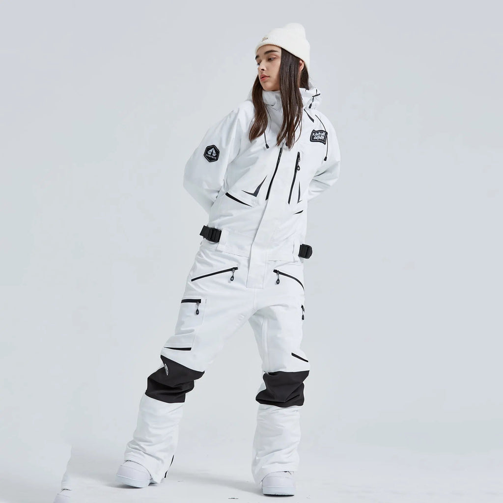 Women’s One Piece Hooded Ski Suit Winter Snowsuit Jumpsuit