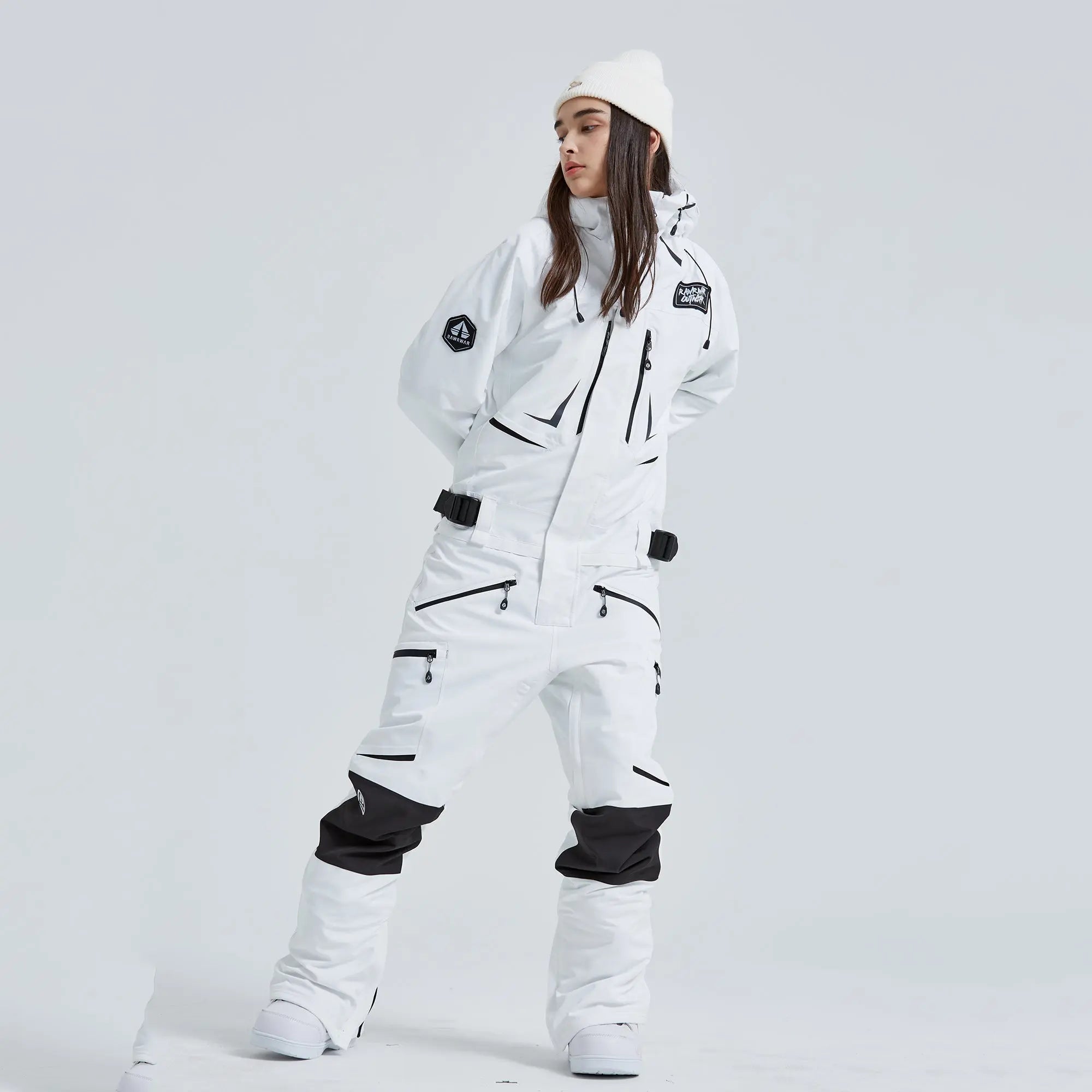 Women’s One Piece Hooded Ski Suit Winter Snowsuit Jumpsuit