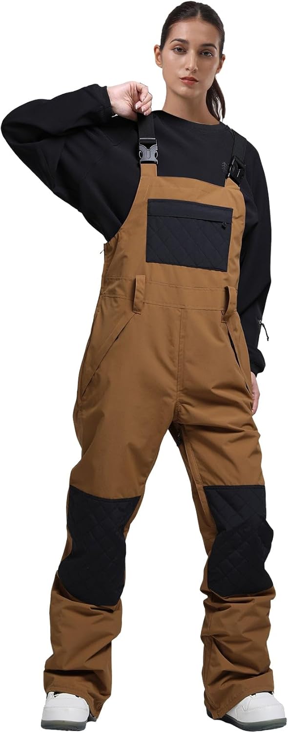Womens Ski Bibs Snowboard Pants Snow Overalls Waterproof Windproof Winter Outdoor Sports