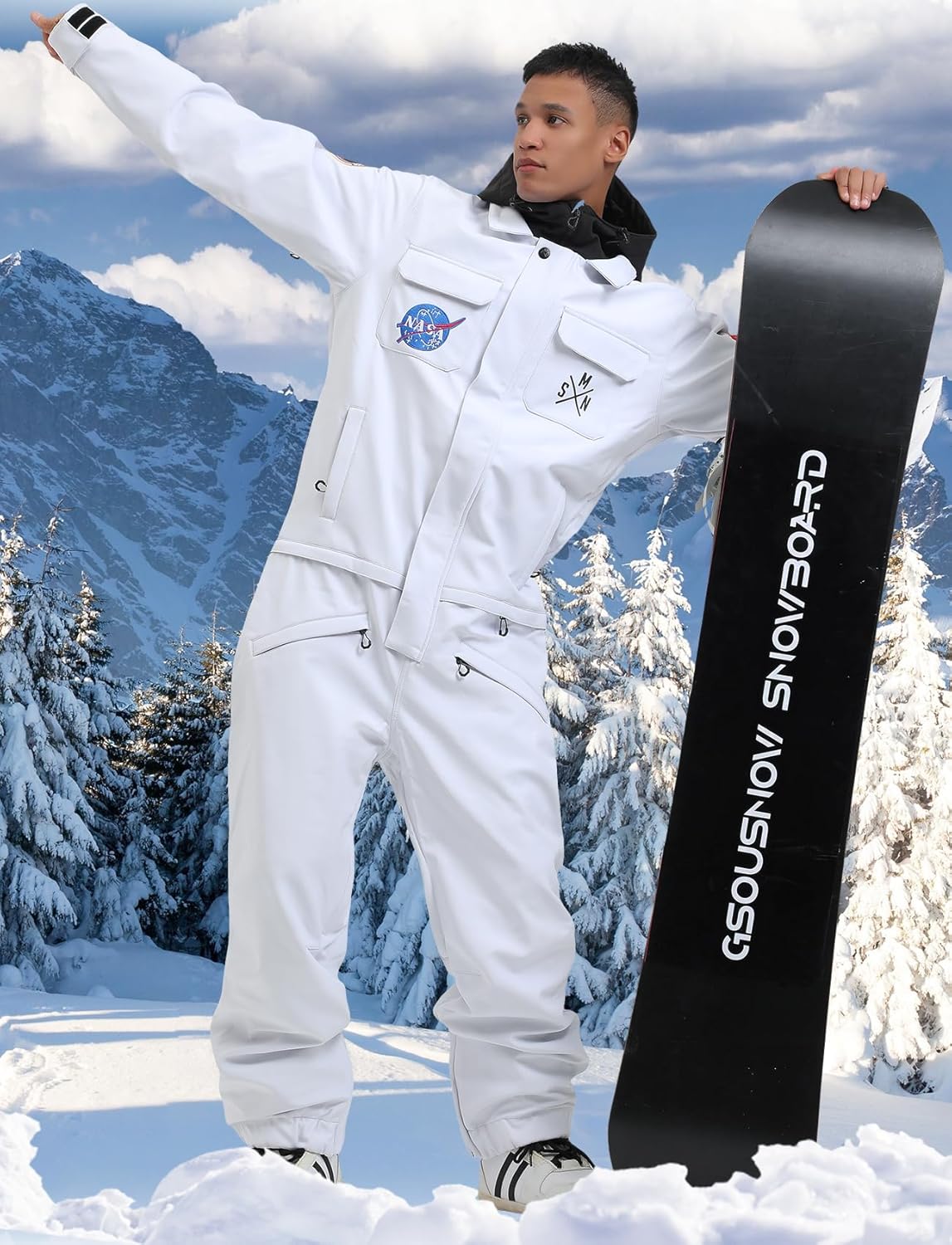 Ski Suits Women Men One Piece Snow Suits Waterproof Windproof Men Snowsuit Insulated Ski Jumpsuit