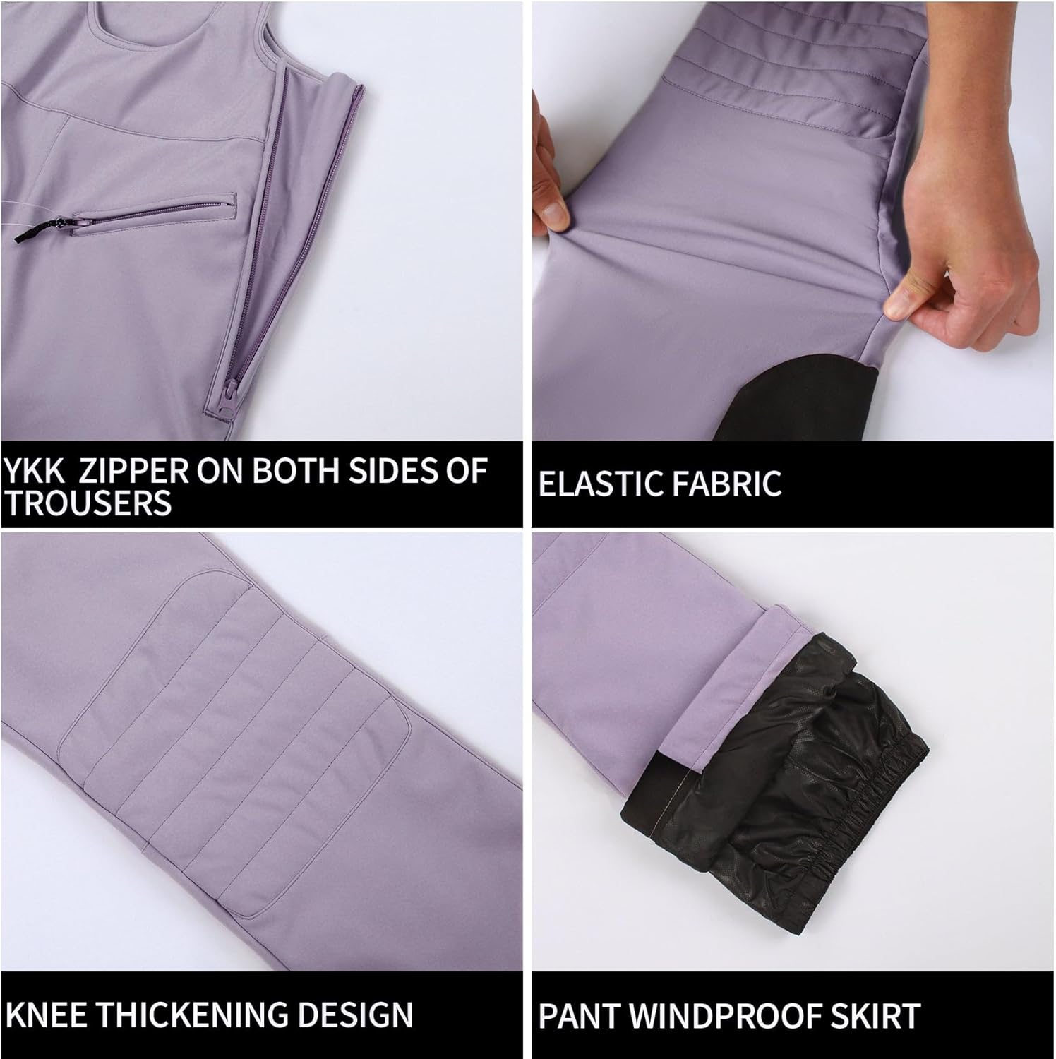 Women’s Slim Fit Insulated Ski Bib Snow Pants Waterproof Warm
