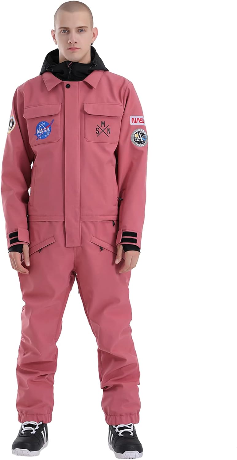 Ski Suits Women Men One Piece Snow Suits Waterproof Windproof Men Snowsuit Insulated Ski Jumpsuit
