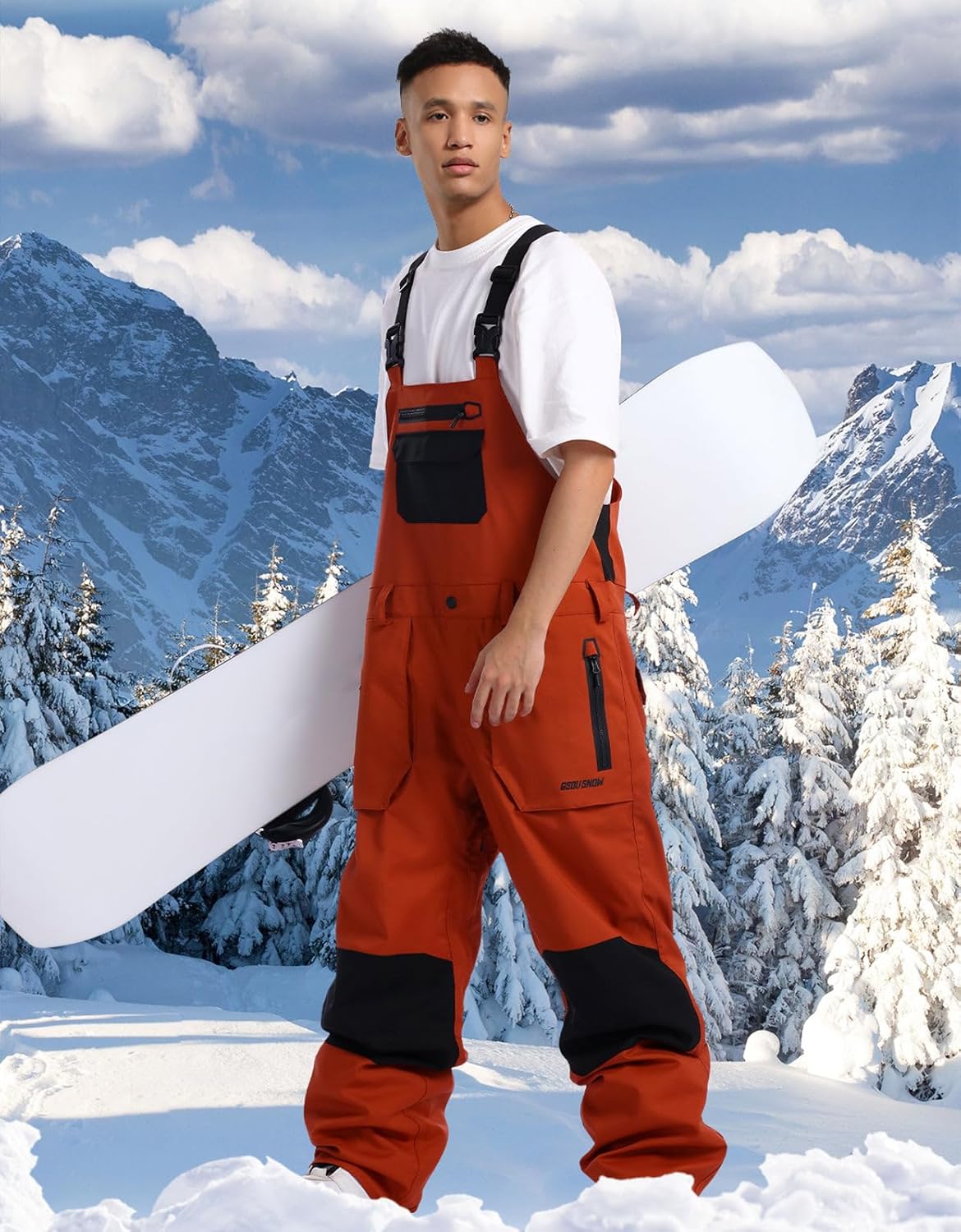Women Men Ski Bibs Snowboard Pants Snow Bibs