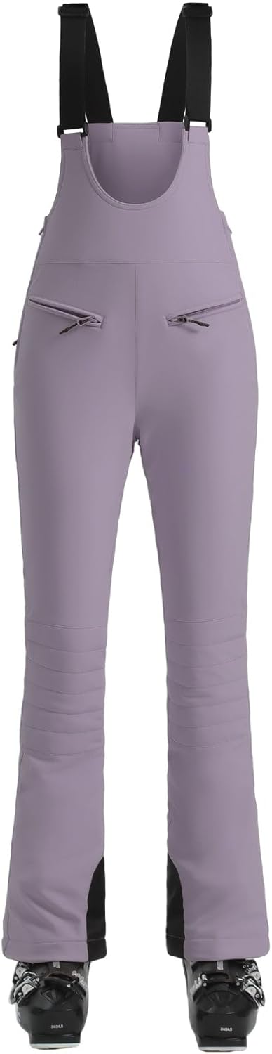 Women’s Slim Fit Insulated Ski Bib Snow Pants Waterproof Warm