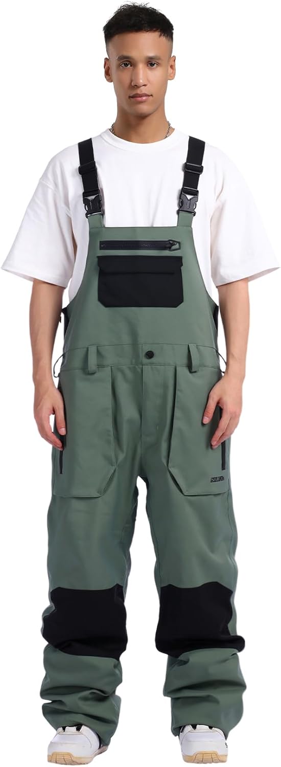 Pantalon de ski bibs unisexe pour homme et femme hiver