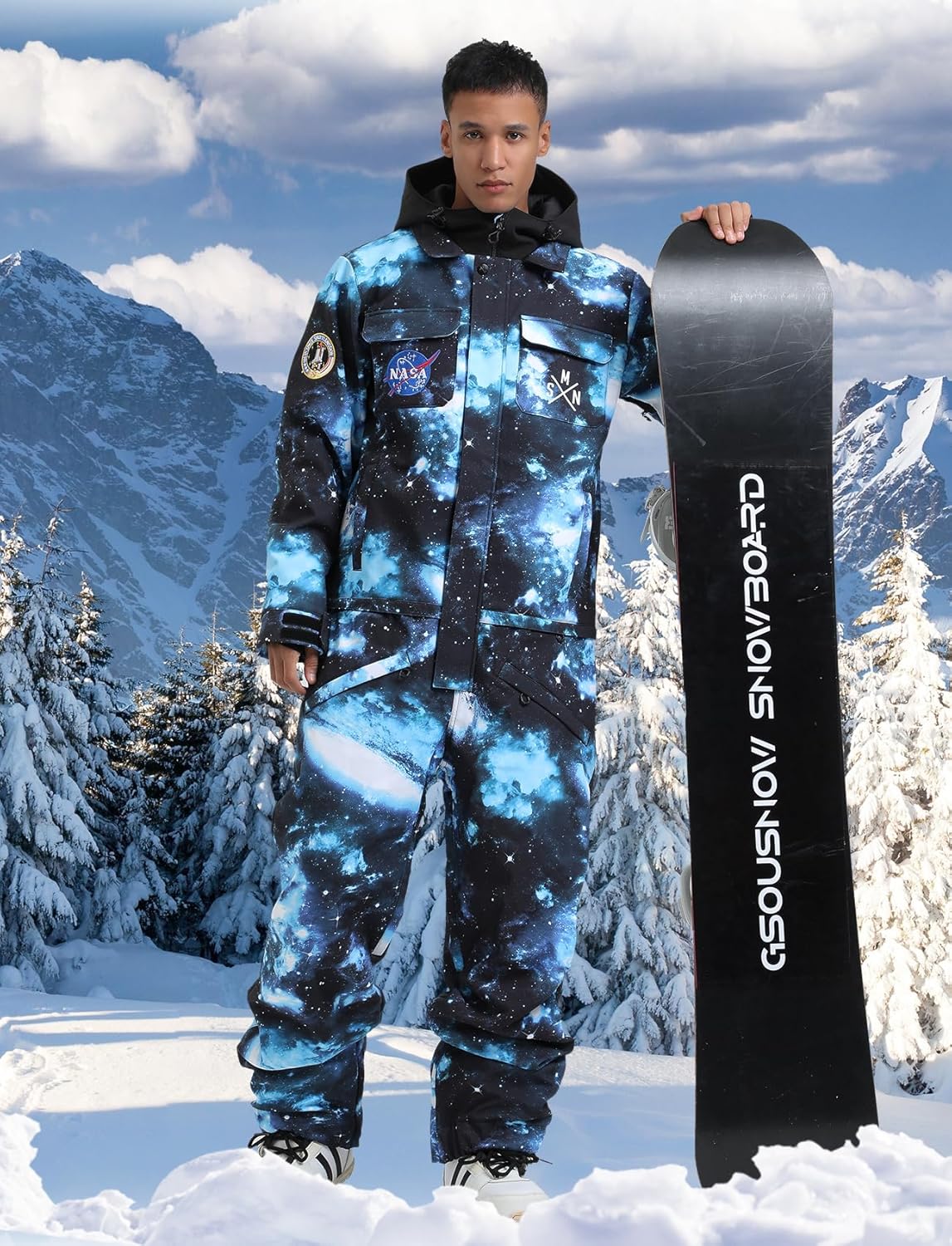 Ski Suits Women Men One Piece Snow Suits Waterproof Windproof Men Snowsuit Insulated Ski Jumpsuit