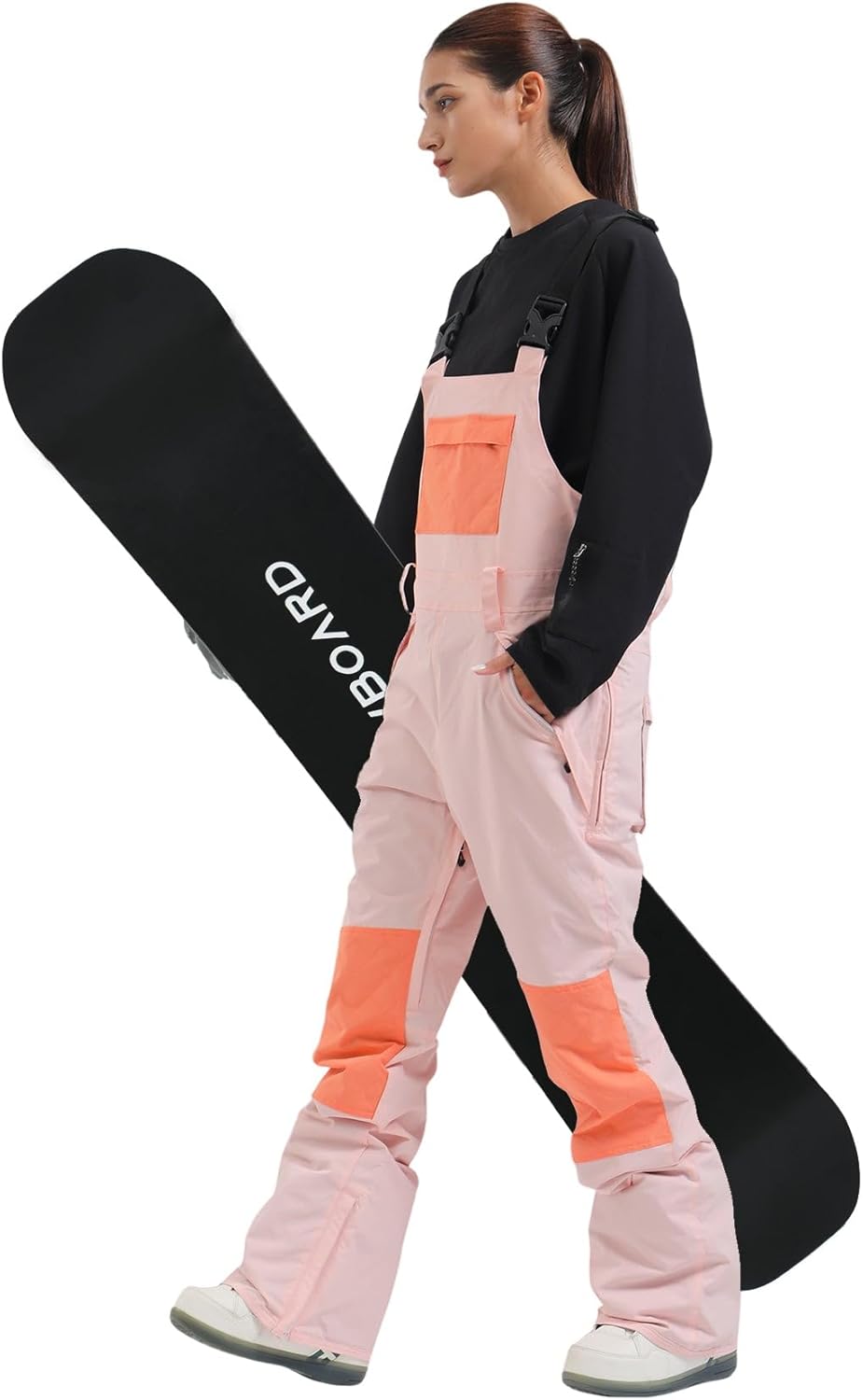 Womens Ski Bibs Snowboard Pants Snow Overalls Waterproof Windproof Winter Outdoor Sports