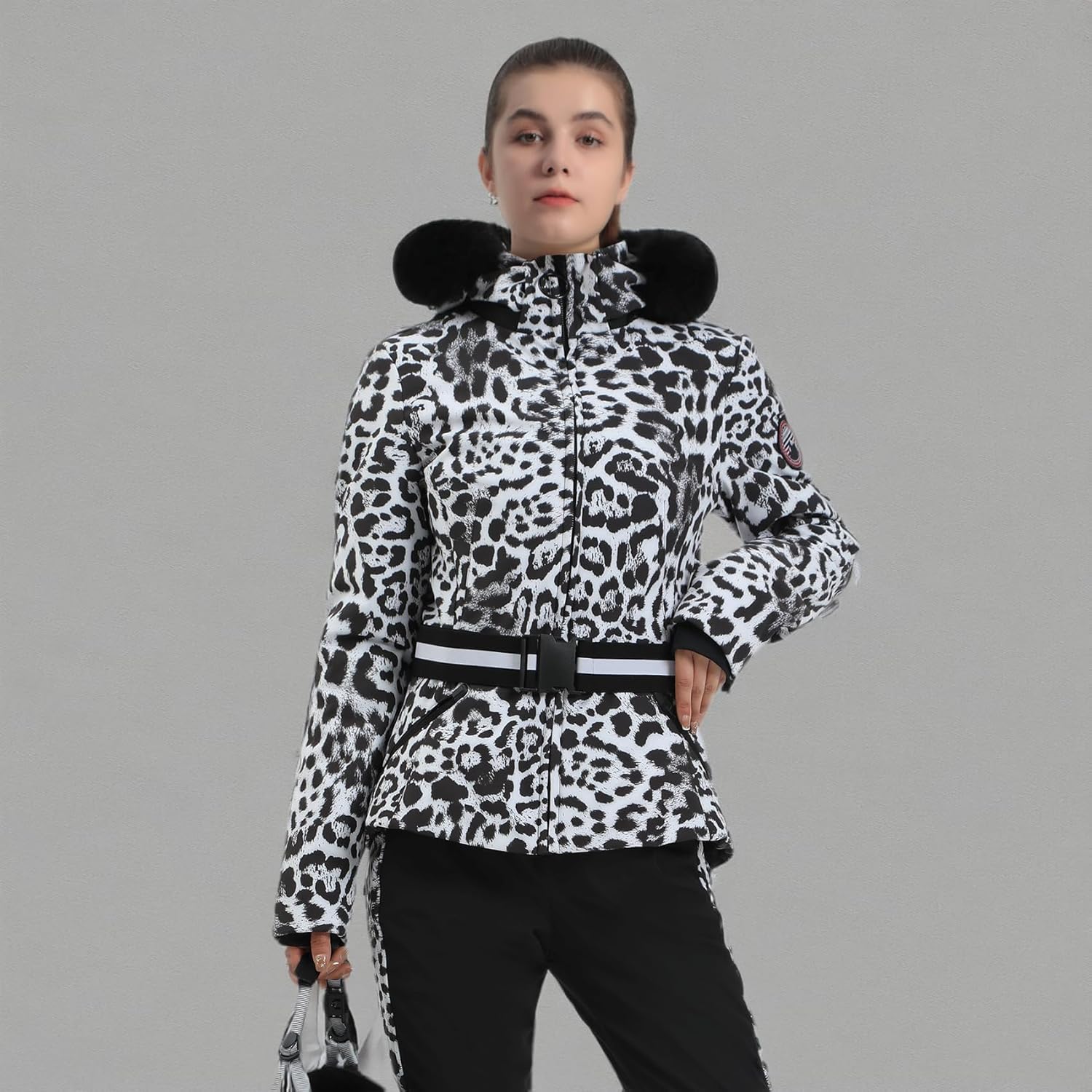 Women's Ski Jacket Snowboard Warm Winter Short Slim Snow Coat Jacket