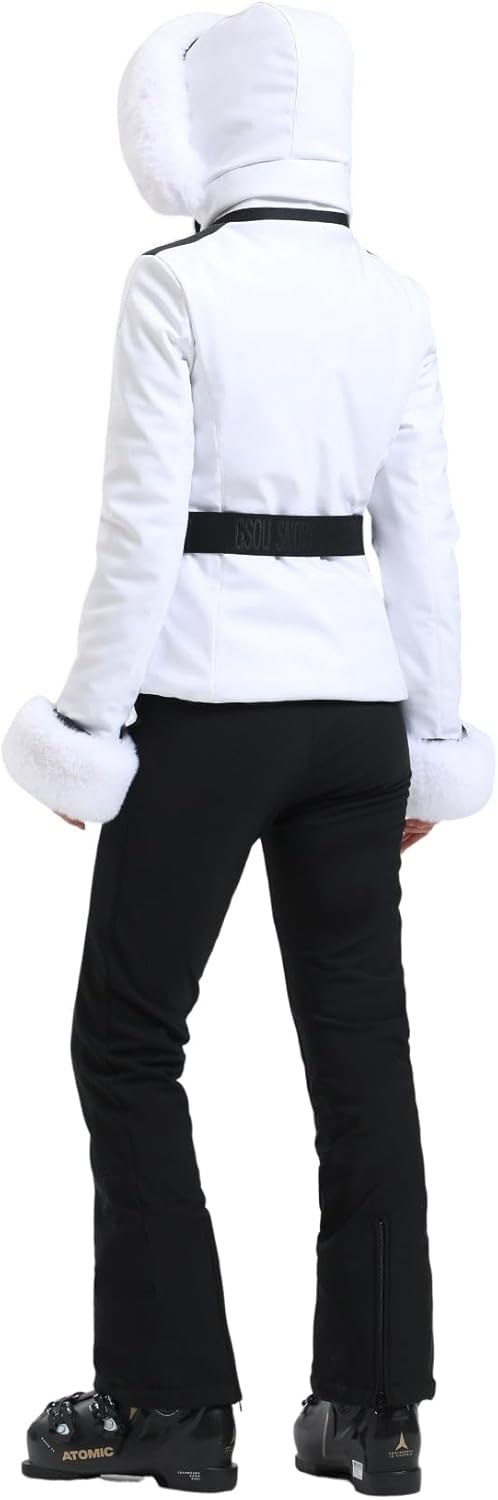 Women's Ski Jacket Snowboard Warm Winter Short Slim Snow Coat Jacket