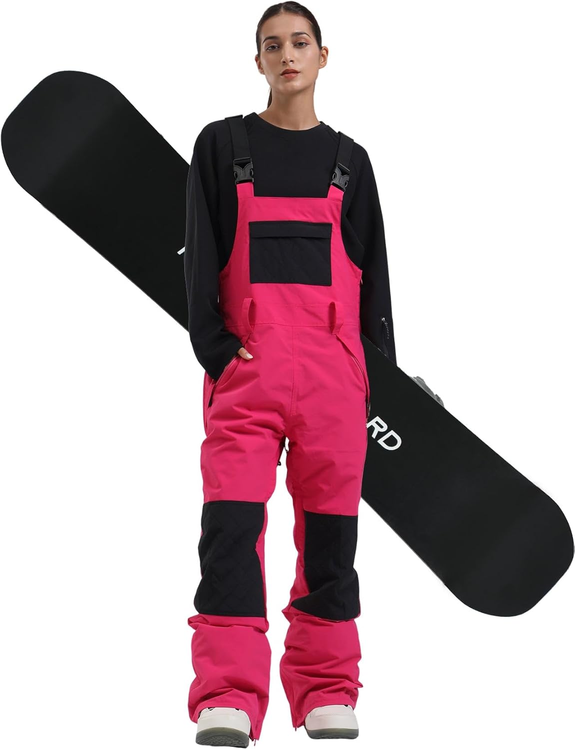 Womens Ski Bibs Snowboard Pants Snow Overalls Waterproof Windproof Winter Outdoor Sports