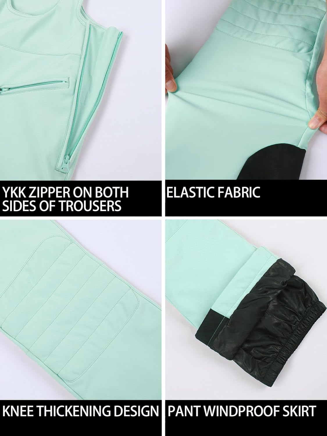 Women’s Slim Fit Insulated Ski Bib Snow Pants Waterproof Warm