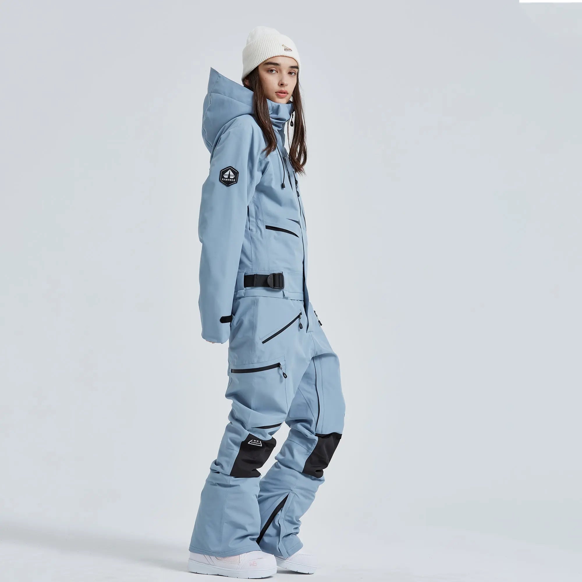 Women’s One Piece Hooded Ski Suit Winter Snowsuit Jumpsuit