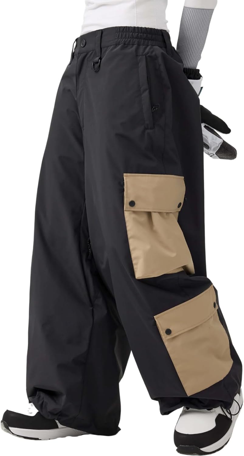 Men Women Ski Pants Baggy Cargo Snowboard Pants
