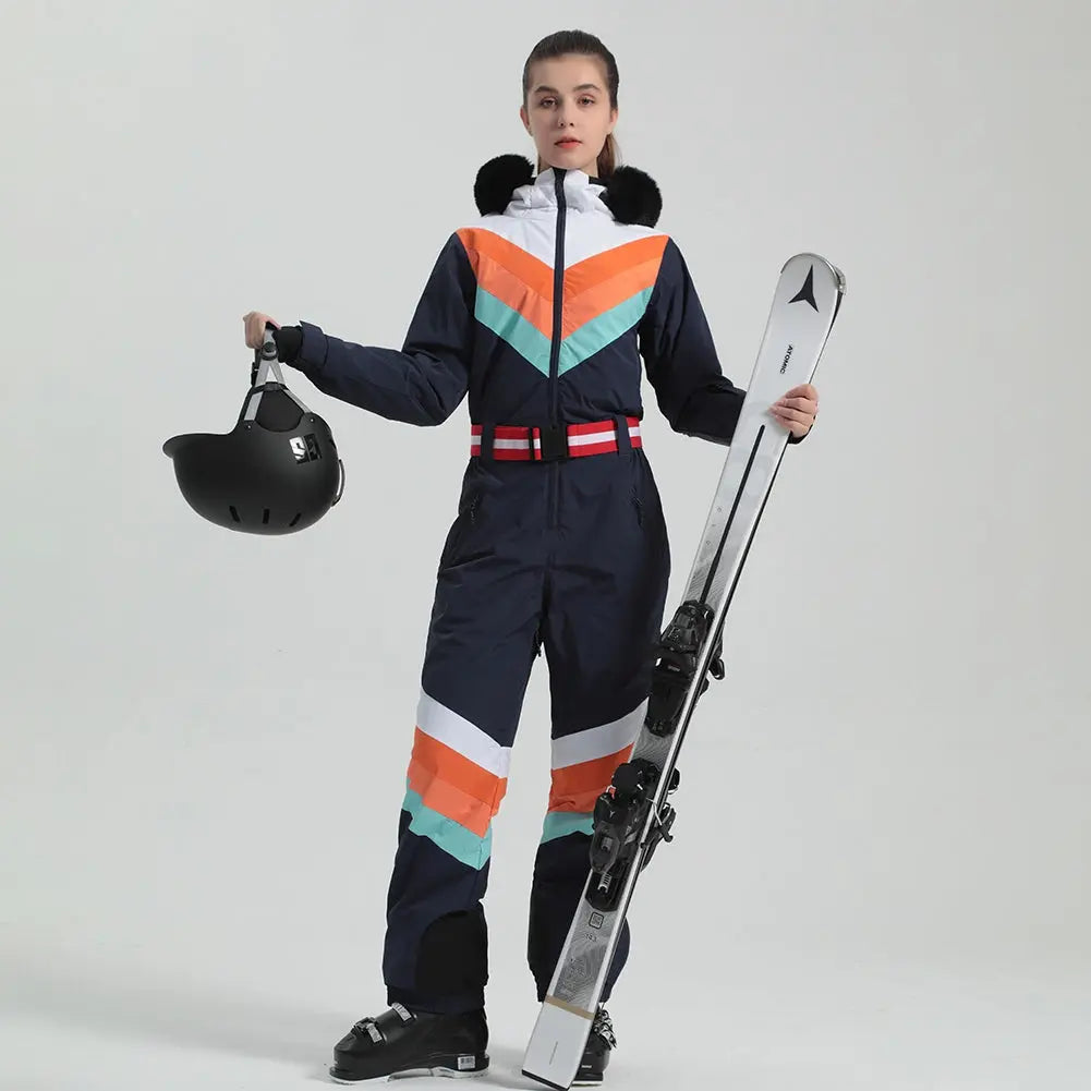 Combinaison de ski luxe femme chaude imperméable hiver