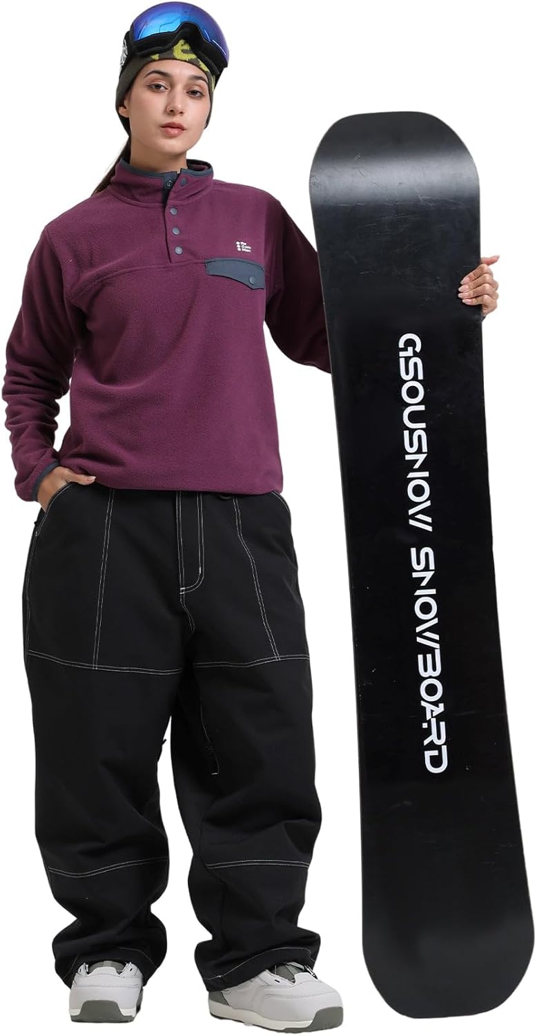 Womens Mens Snowboard Pants Super Baggy Ski Snow Pants