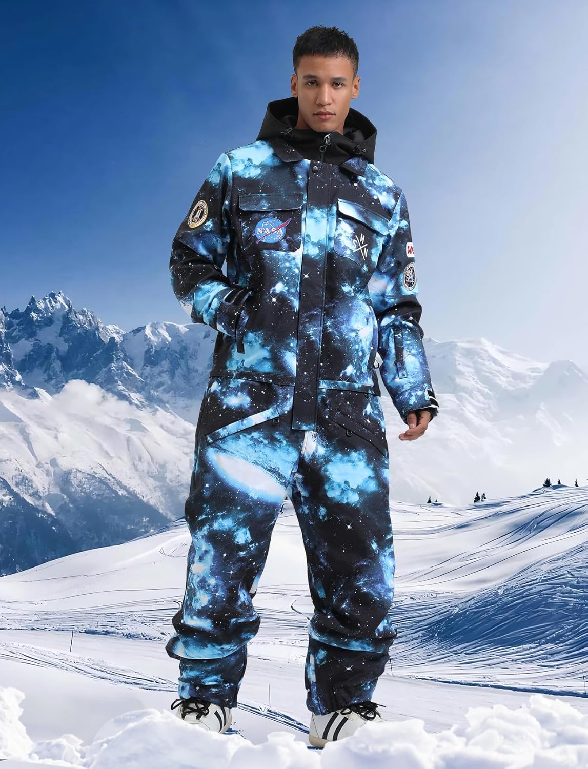 Ski Suits Women Men One Piece Snow Suits Waterproof Windproof Men Snowsuit Insulated Ski Jumpsuit