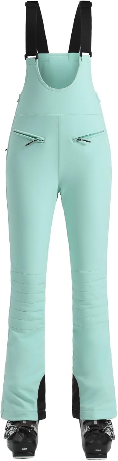 Women’s Slim Fit Insulated Ski Bib Snow Pants Waterproof Warm