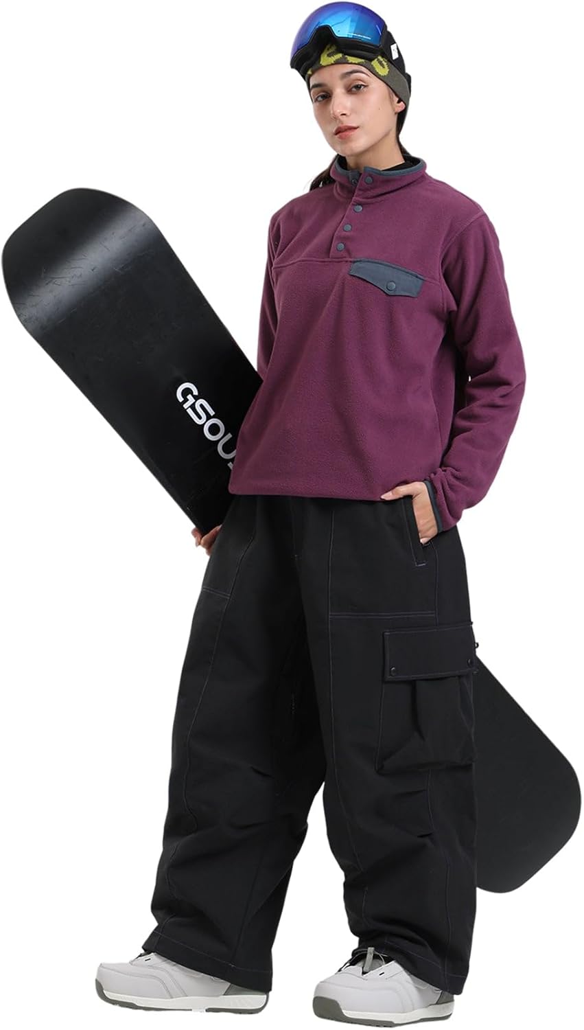 Womens Mens Snowboard Pants Super Baggy Ski Snow Pants