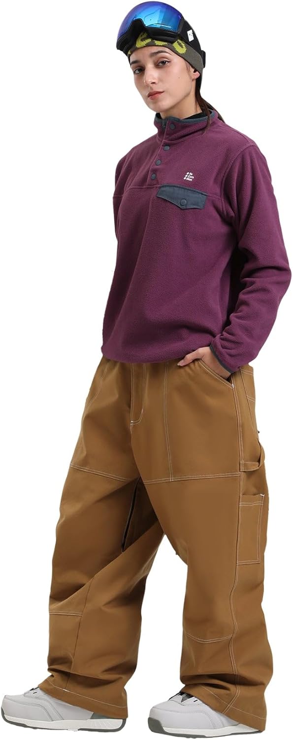 Womens Mens Snowboard Pants Super Baggy Ski Snow Pants