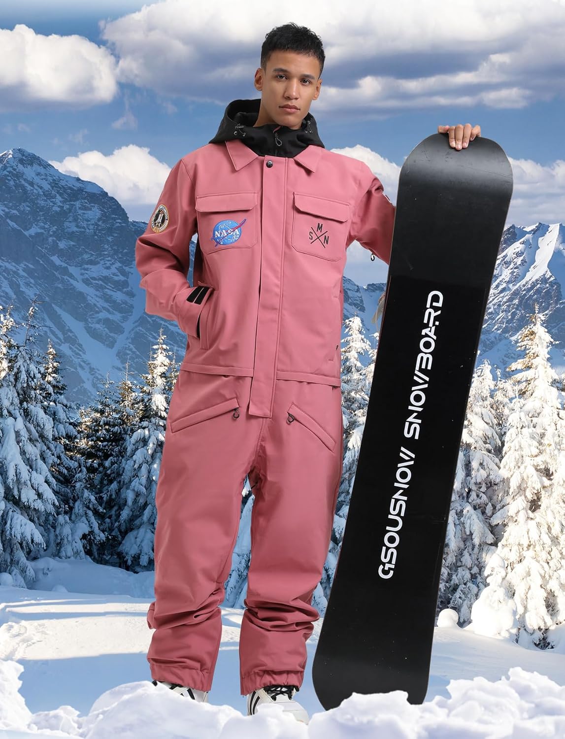 Ski Suits Women Men One Piece Snow Suits Waterproof Windproof Men Snowsuit Insulated Ski Jumpsuit