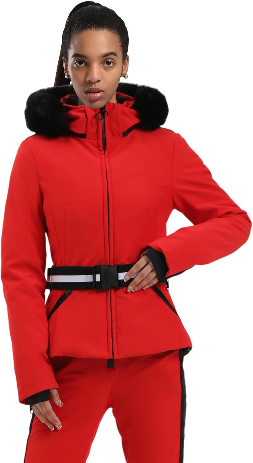 Veste de ski femme snowboard courte chaude coupe-vent hiver