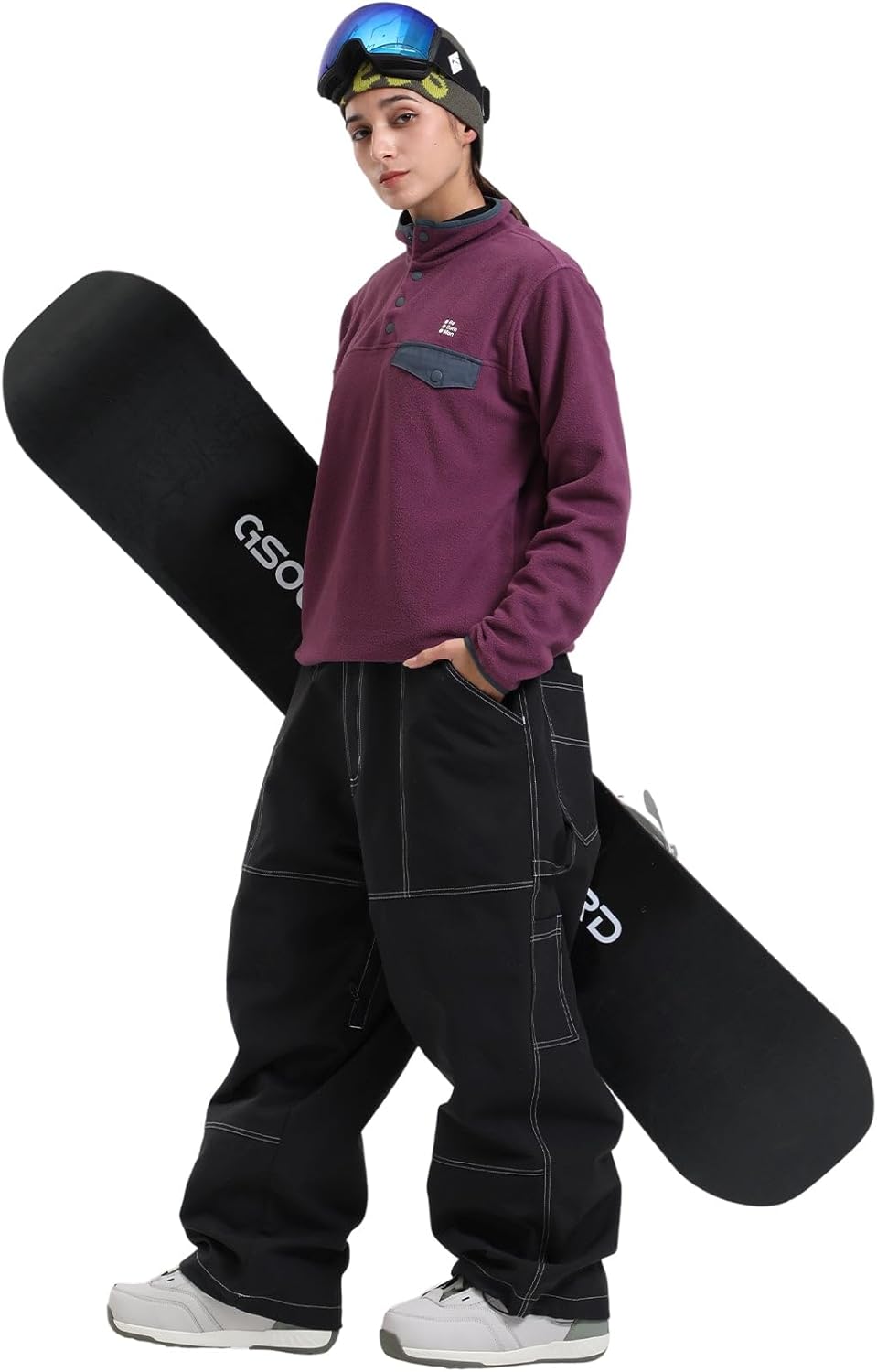 Womens Mens Snowboard Pants Super Baggy Ski Snow Pants