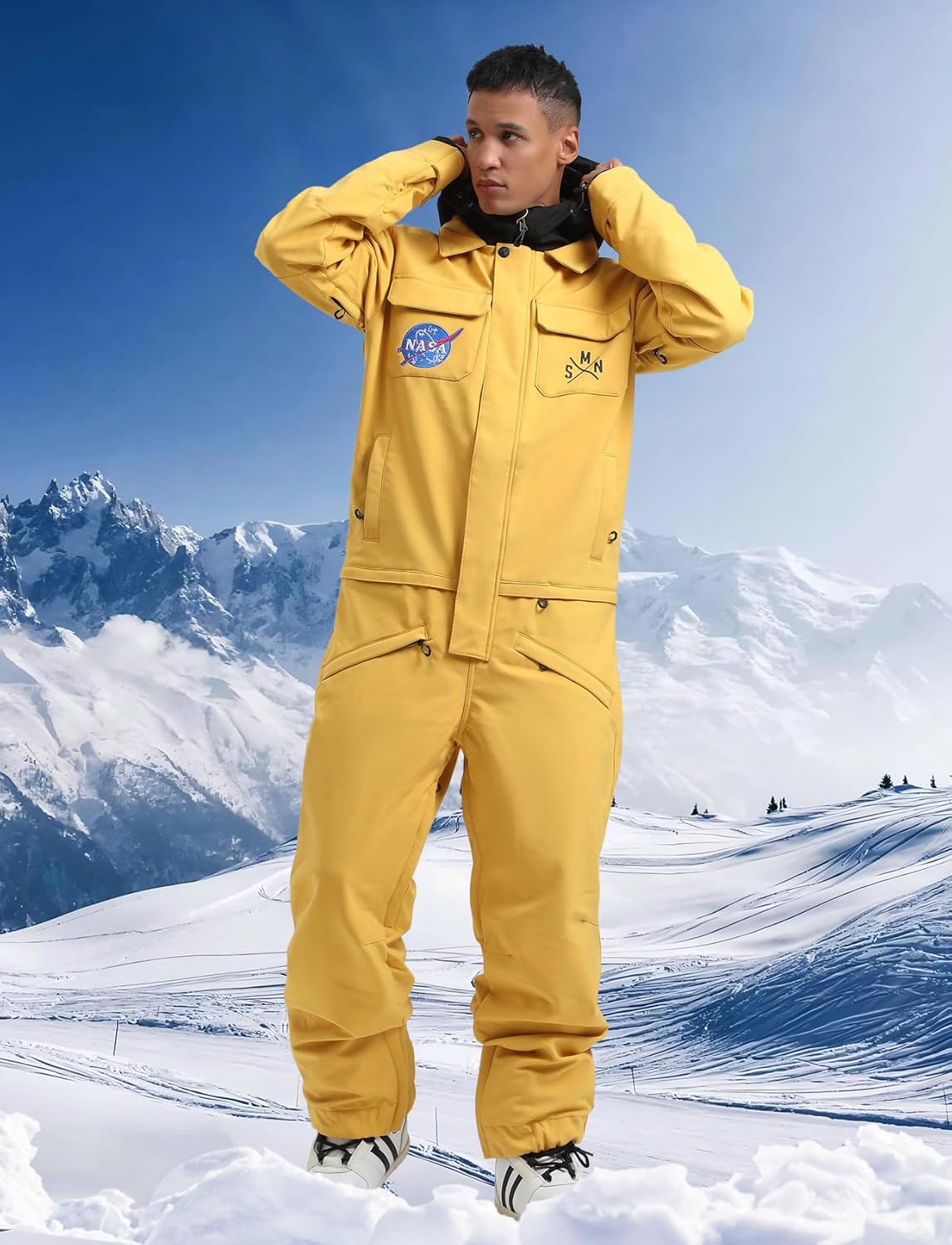 Ski Suits Women Men One Piece Snow Suits Waterproof Windproof Men Snowsuit Insulated Ski Jumpsuit