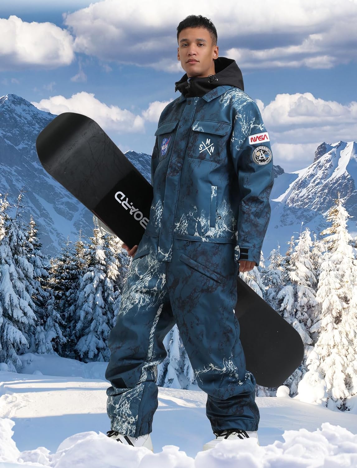 Ski Suits Women Men One Piece Snow Suits Waterproof Windproof Men Snowsuit Insulated Ski Jumpsuit