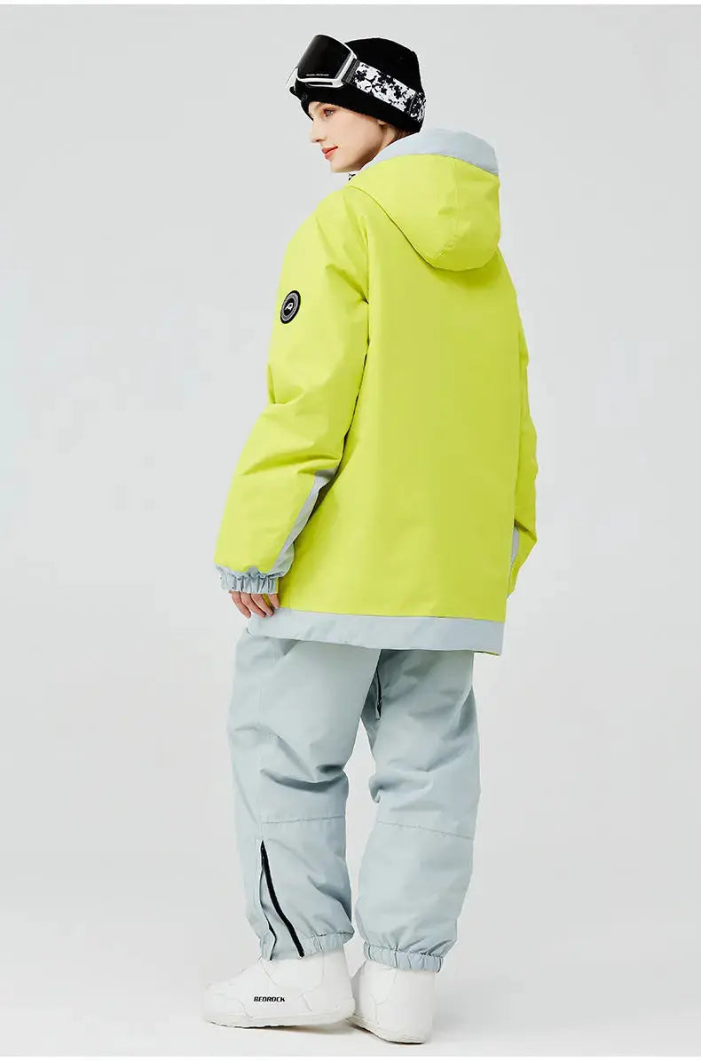Loose Fit Ski and Snowboard Jacket and Pants Set Sportswear
