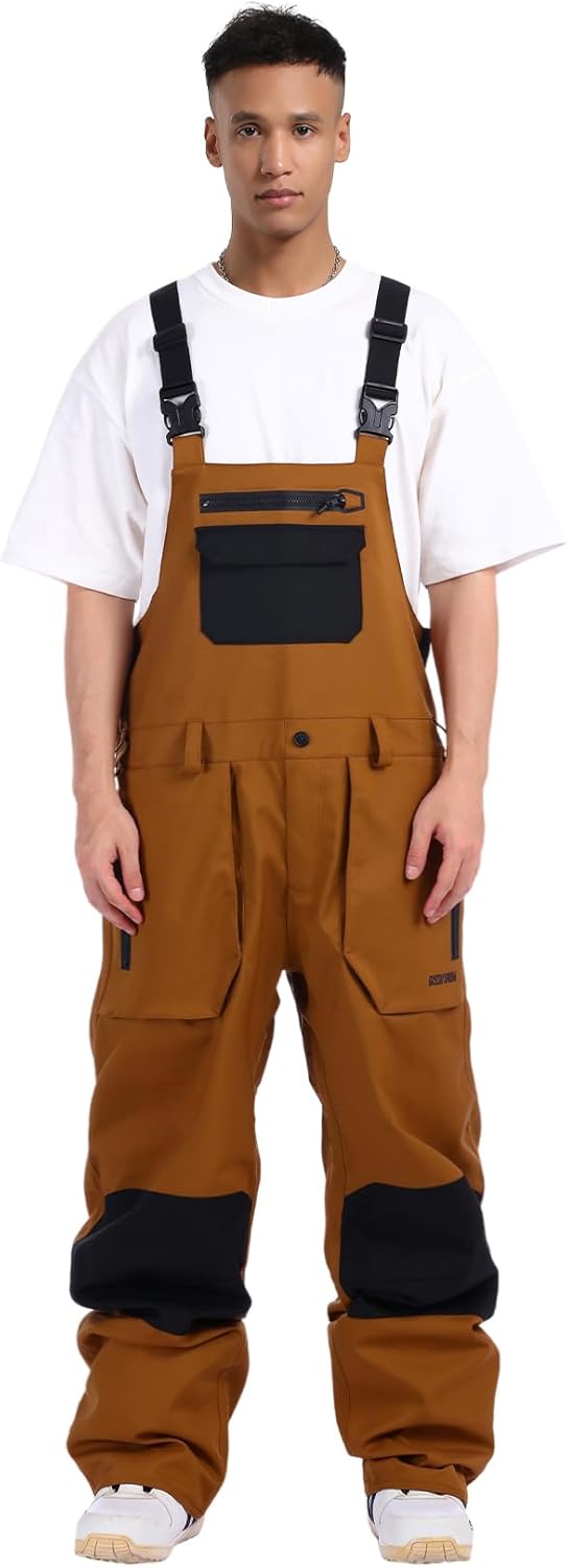 Pantalon de ski bibs unisexe pour homme et femme hiver