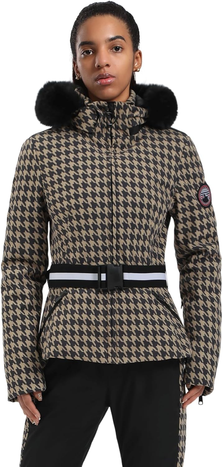Veste de ski femme snowboard courte chaude coupe-vent hiver