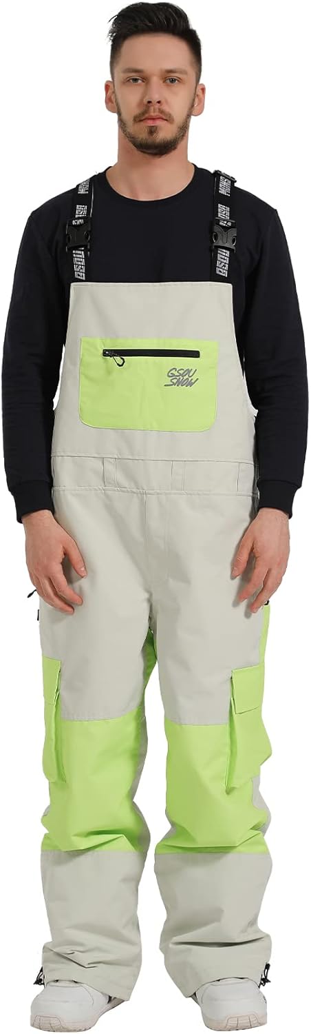 Women Men Ski Bibs Snowboard Pants Snow Bibs