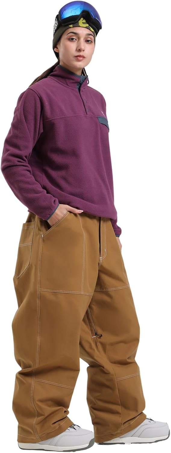 Womens Mens Snowboard Pants Super Baggy Ski Snow Pants